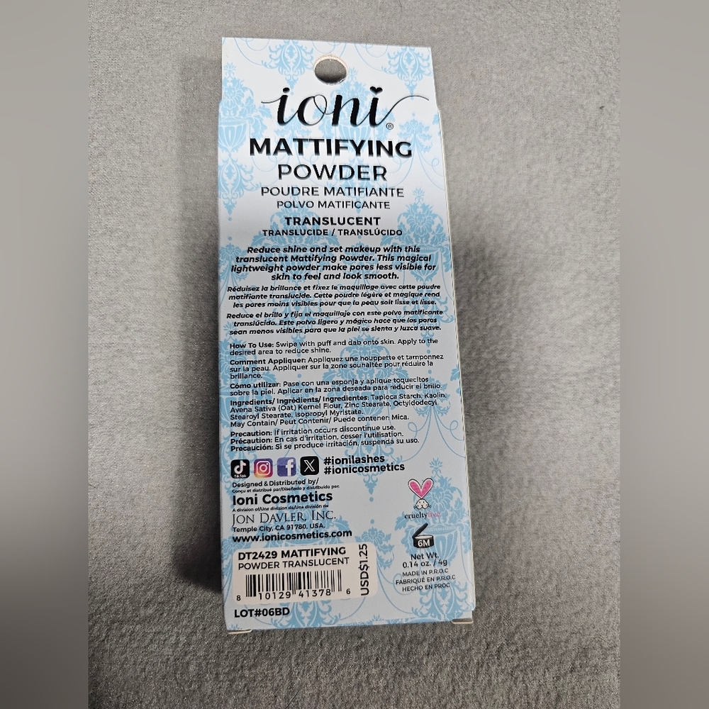 Ioni Translucent Mattifying Powder. - Picture 2 of 3